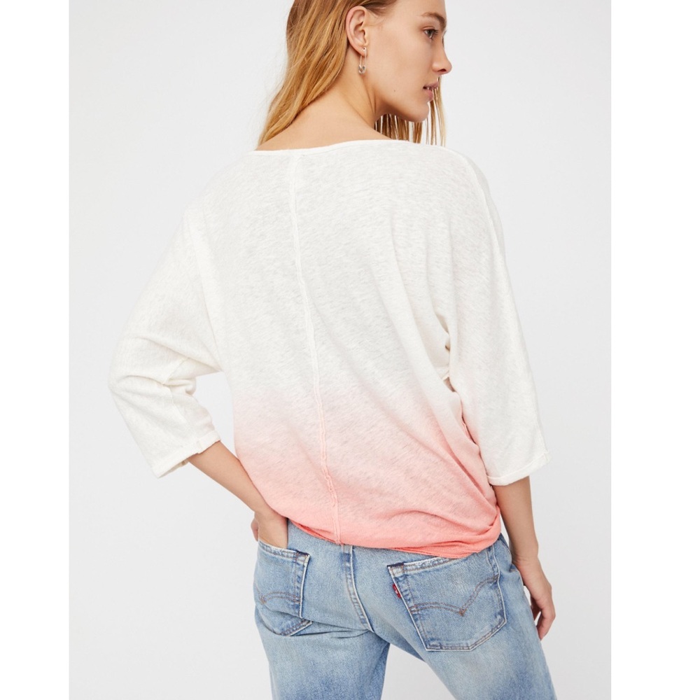 Free People Strawberry Ombré Pastel Oversized Tee